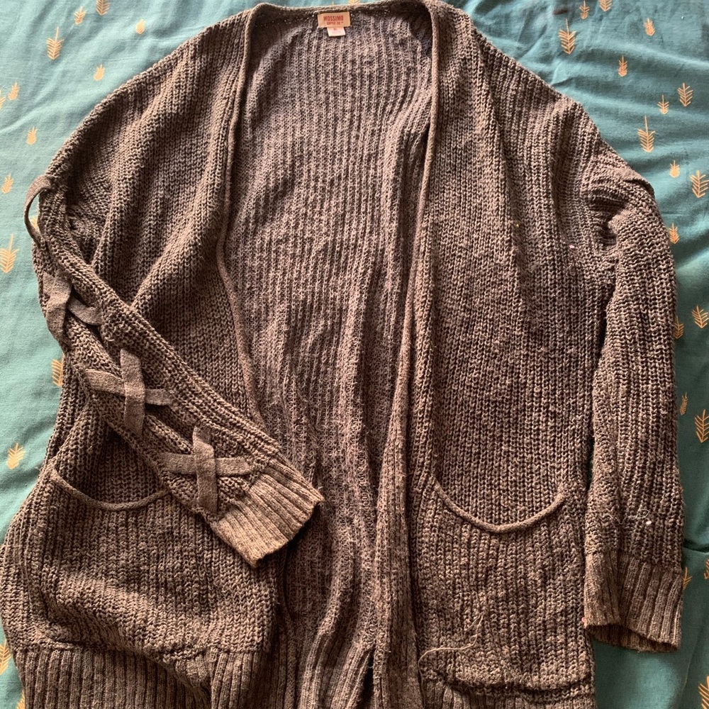 Gray cardigan